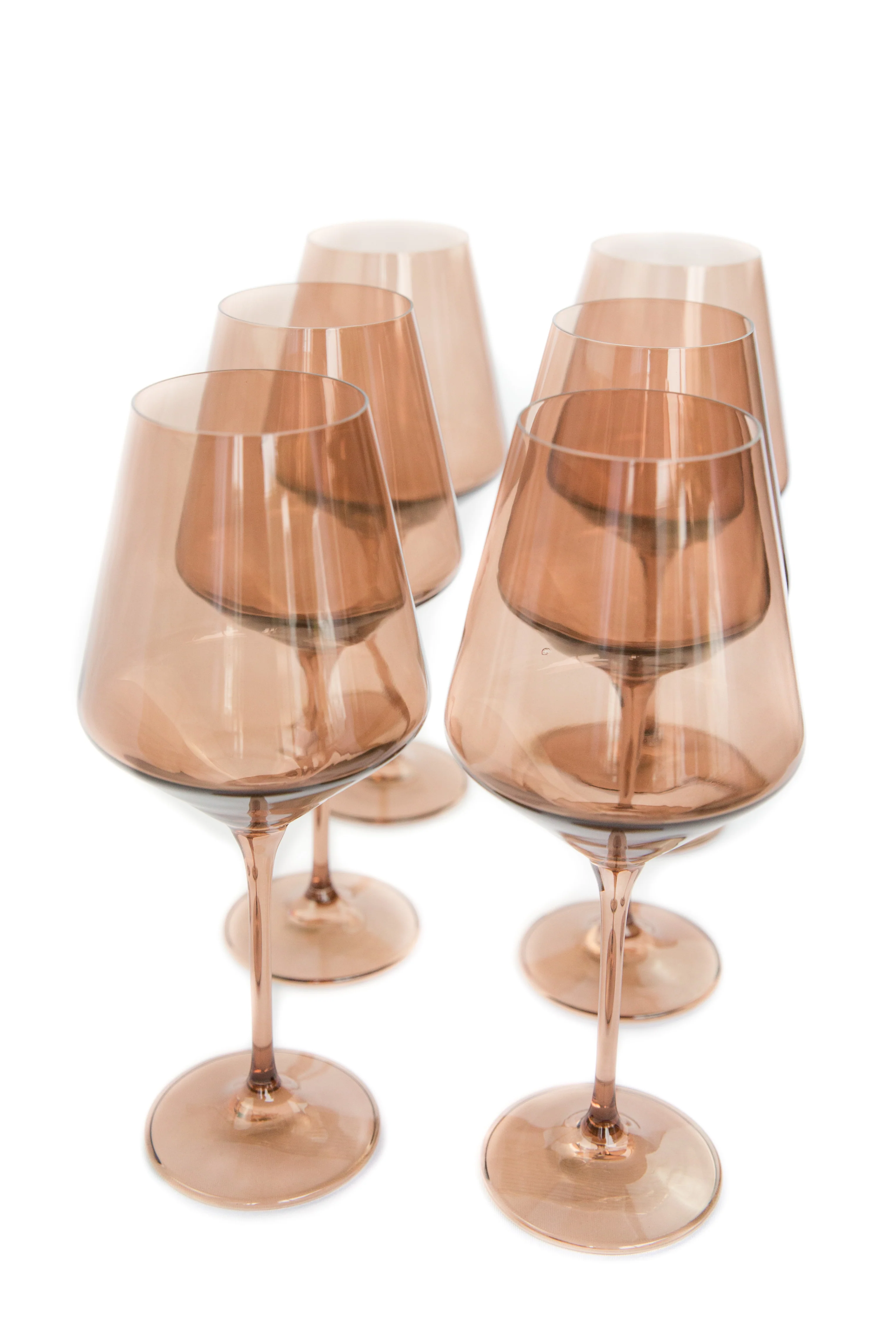 Estelle Colored Wine Stemware - Set of 6 {Mocha Mousse (Our Amber Smoke)} - Image 8
